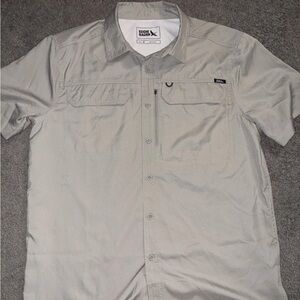Eddie Bauer Men's Light Gray Casual Shirt